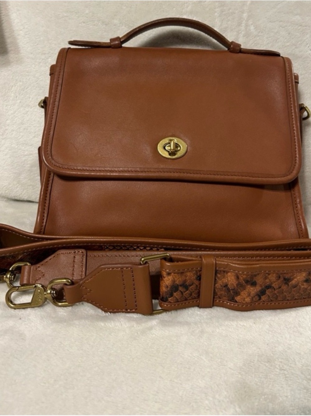 Coach COURT Leather Top-Handle Satchel with Gold Hardware